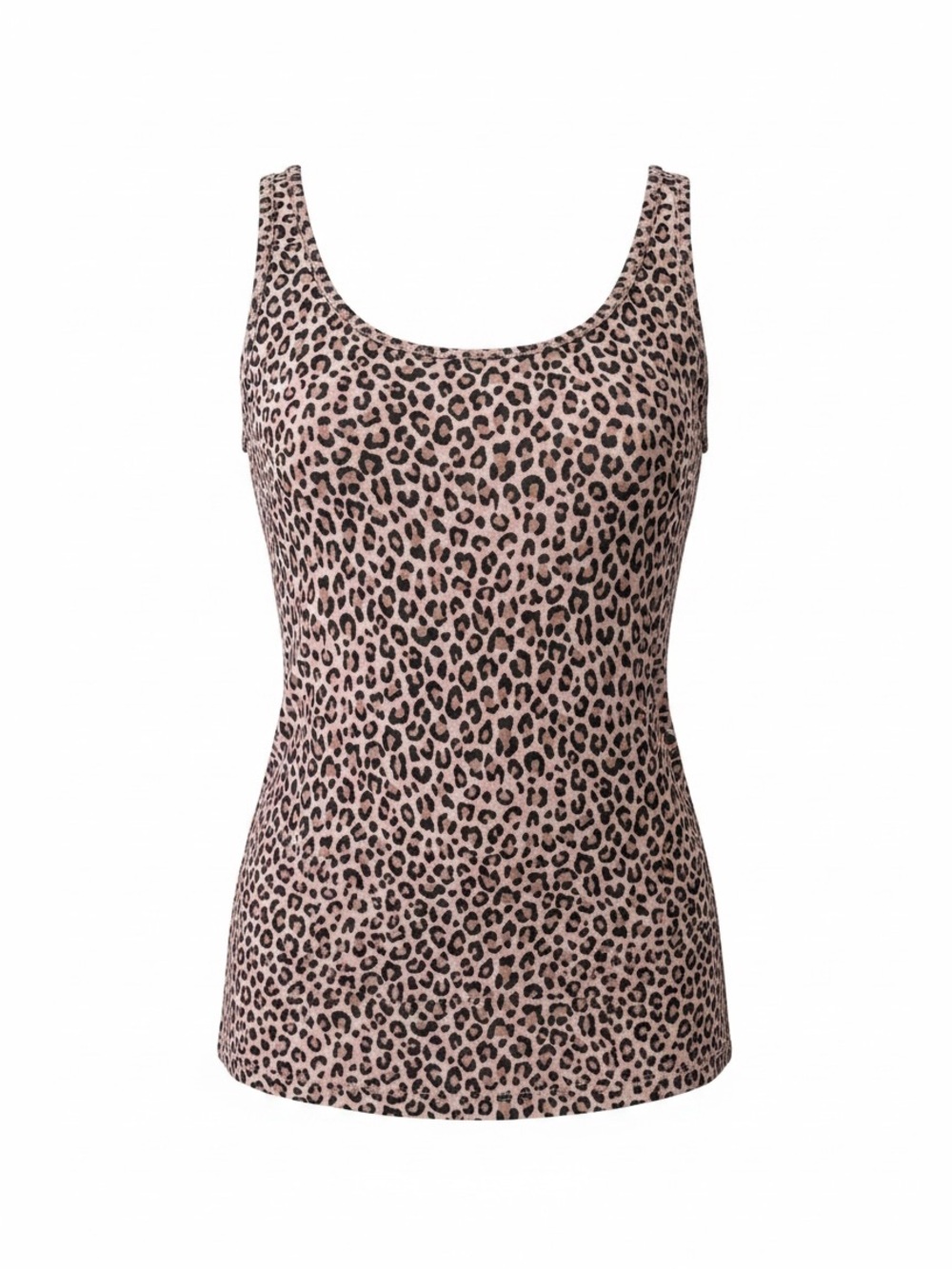 Merona Leopard Print Scoop Neck Tank Top - Pink & Black